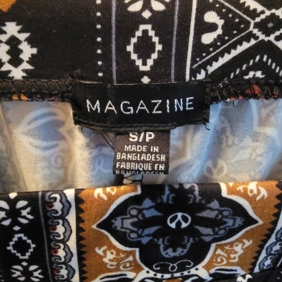 Multi-Coloured Magazine Women's Tied Waist Coulette Pants - Picture 3 of 4